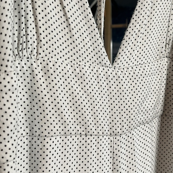 White & Black Polka dot Jumpsuit - Picture 4 of 5